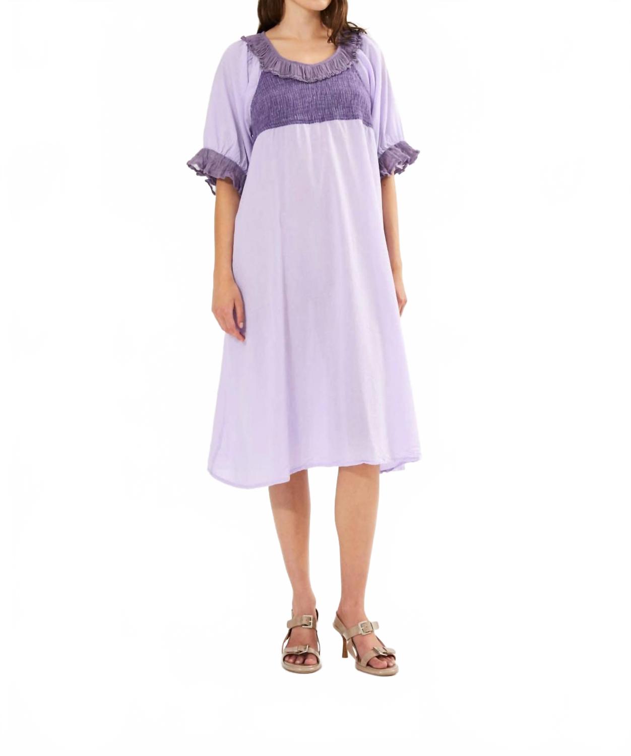 Dortia Платье Cotton Angel в фиолетовом цвете Rabens Saloner
Dortia Платье Cotton Angel в фиолетовом цвете Rabens Saloner