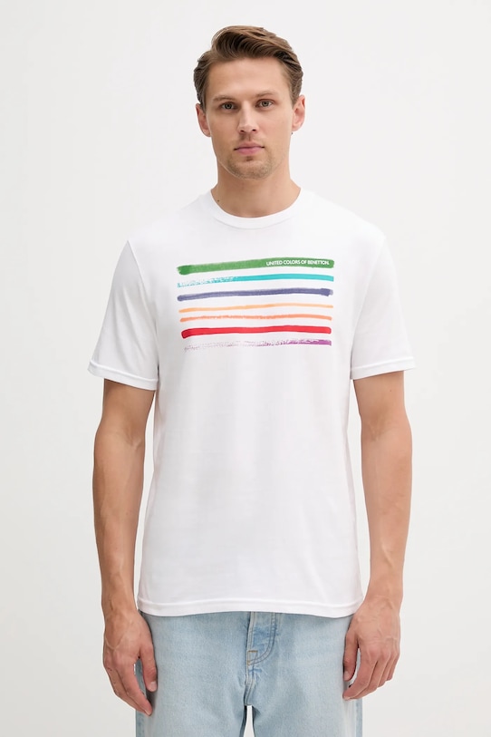 Хлопковая футболка United Colors Of Benetton, белый
Хлопковая футболка United Colors Of Benetton, белый