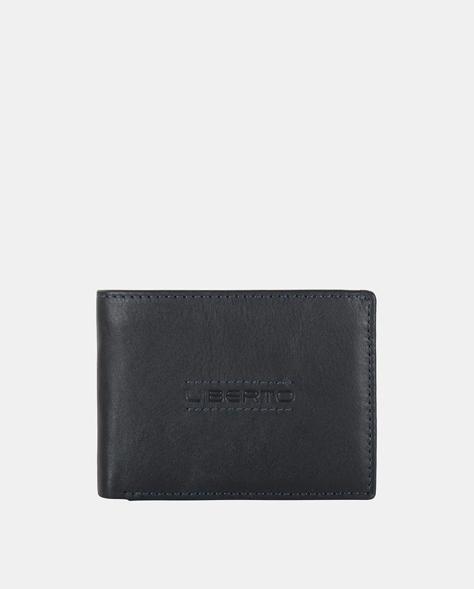 Мужской горизонтальный кошелек Liberto, чёрный
Мужской горизонтальный кошелек Liberto, чёрный