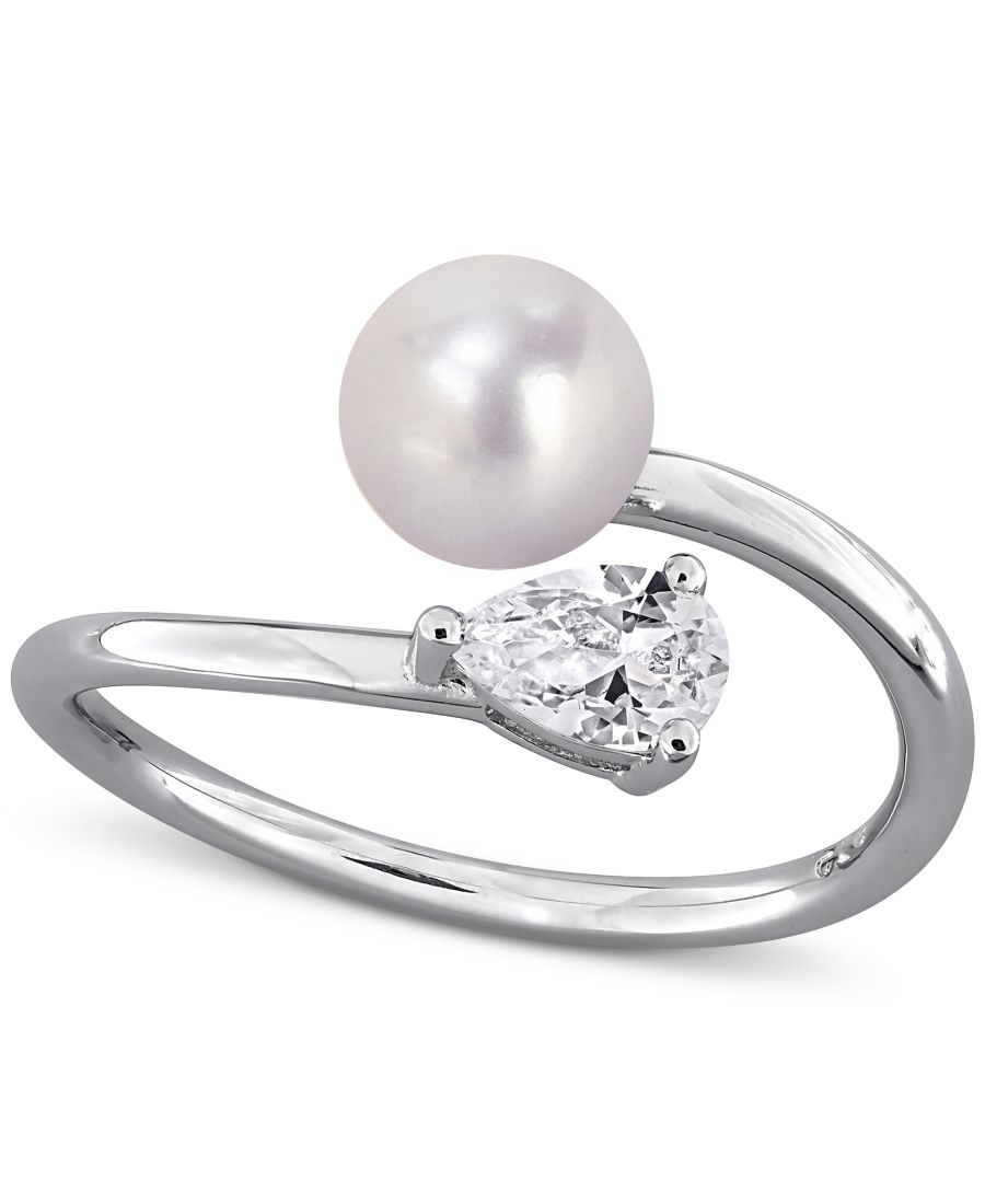 Кольцо с культивированным пресноводным жемчугом и гранатом (общий вес 0,5 карата) в оправе из стерлингового серебра с покрытием из 18-каратного золота Macy's, White Sapp
Кольцо с культивированным пресноводным жемчугом и гранатом (общий вес 0,5 карата) в оправе из стерлингового серебра с покрытием из 18-каратного золота Macy's, White Sapp