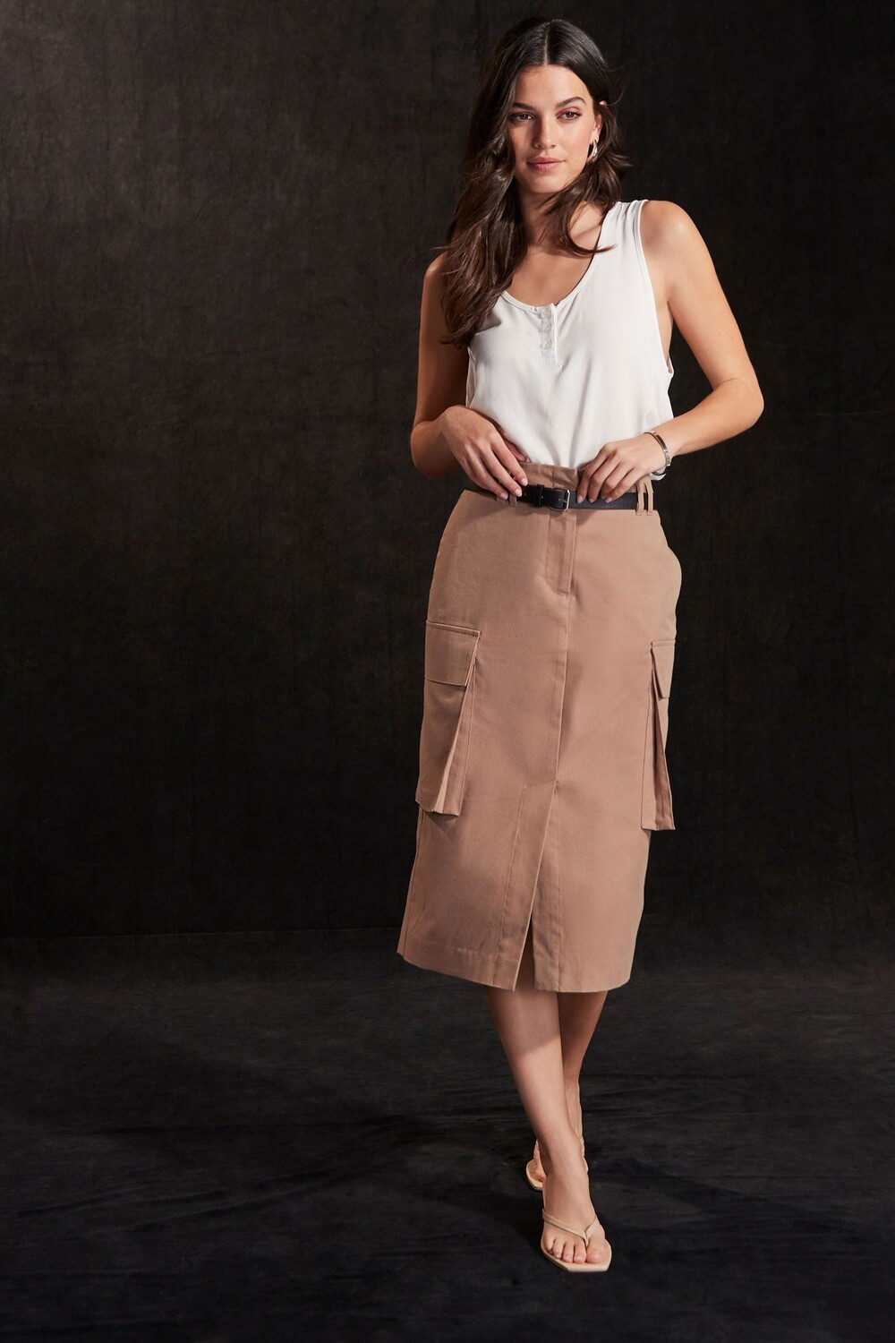 Юбка из хлопковой смеси Next, коричневый
Юбка из хлопковой смеси Next, коричневый