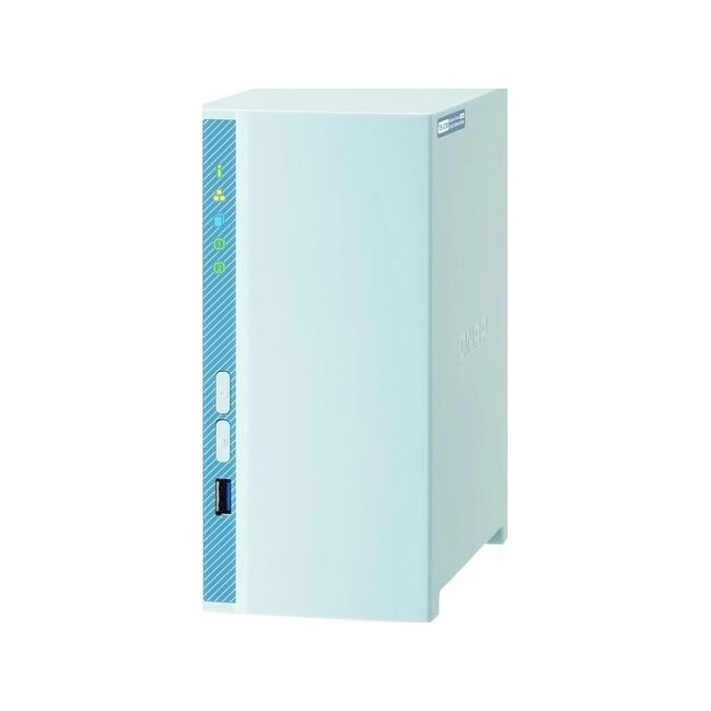 Сетевое хранилище QNAP TS-230, 2 отсека, 2 ГБ, без дисков, голубой