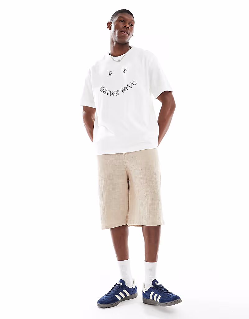 Футболка PS Paul Smith классического кроя с принтом логотипа, белая
Футболка PS Paul Smith классического кроя с принтом логотипа, белая