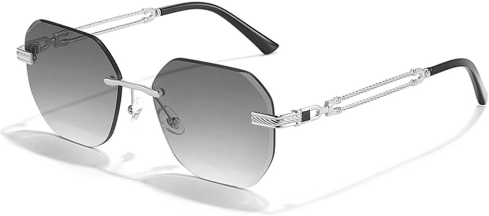 Безободковые солнцезащитные очки с градиентным многоугольным оправой для мужчин и женщин, модные, для активного отдыха, летнего отдыха, путешествий и шопинга TYUVIVO, C04silver Gray
Безободковые солнцезащитные очки с градиентным многоугольным оправой для мужчин и женщин, модные, для активного отдыха, летнего отдыха, путешествий и шопинга TYUVIVO, C04silver Gray