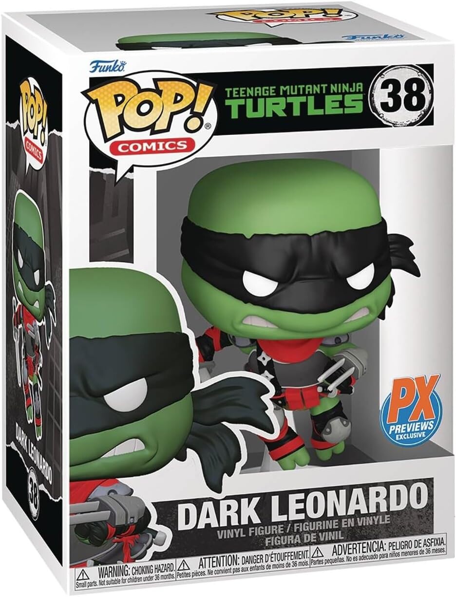 Виниловая фигурка Funko POP! Comics: Teenage Mutant Ninja Turtles, Dark Leonardo, 9,5 см
Виниловая фигурка Funko POP! Comics: Teenage Mutant Ninja Turtles, Dark Leonardo, 9,5 см