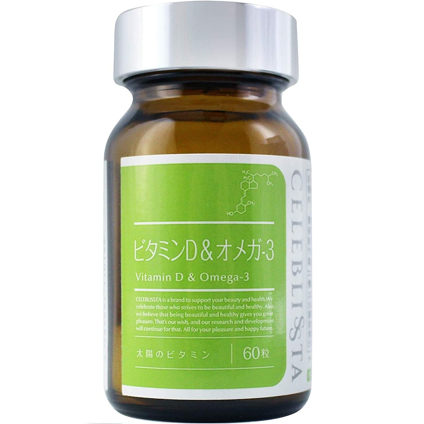 Добавка с витамином D и Омега-3 Celeblissta, 60 таблеток, Зеленый, Добавка с витамином D и Омега-3 Celeblissta, 60 таблеток