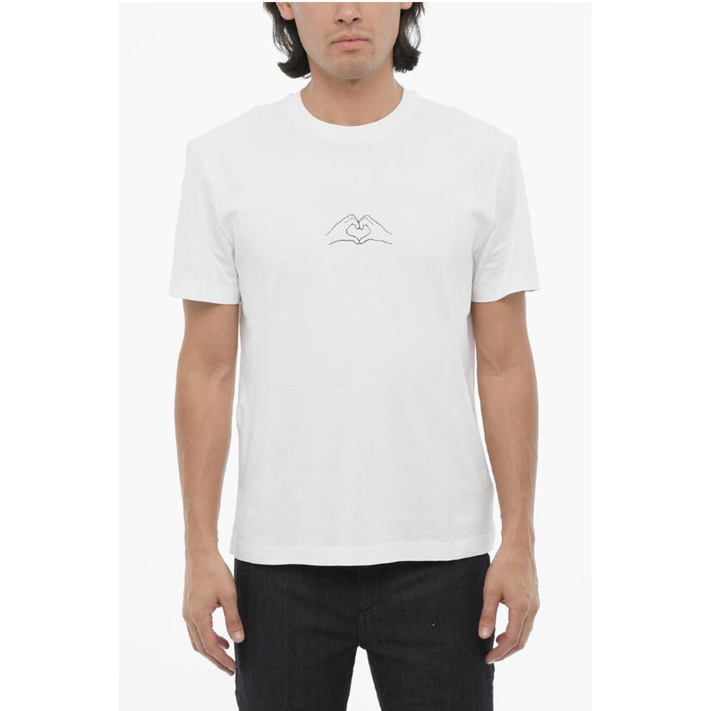 Футболка облегающего кроя с круглым вырезом и принтом в виде сердца Neil Barrett, White
Футболка облегающего кроя с круглым вырезом и принтом в виде сердца Neil Barrett, White