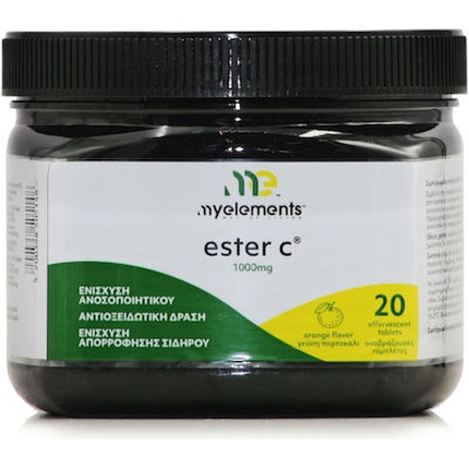 Ester C 1000 мг - комплекс витамина C с высокой степенью усвоения, 20 шипучих таблеток My Elements
Ester C 1000 мг - комплекс витамина C с высокой степенью усвоения, 20 шипучих таблеток My Elements