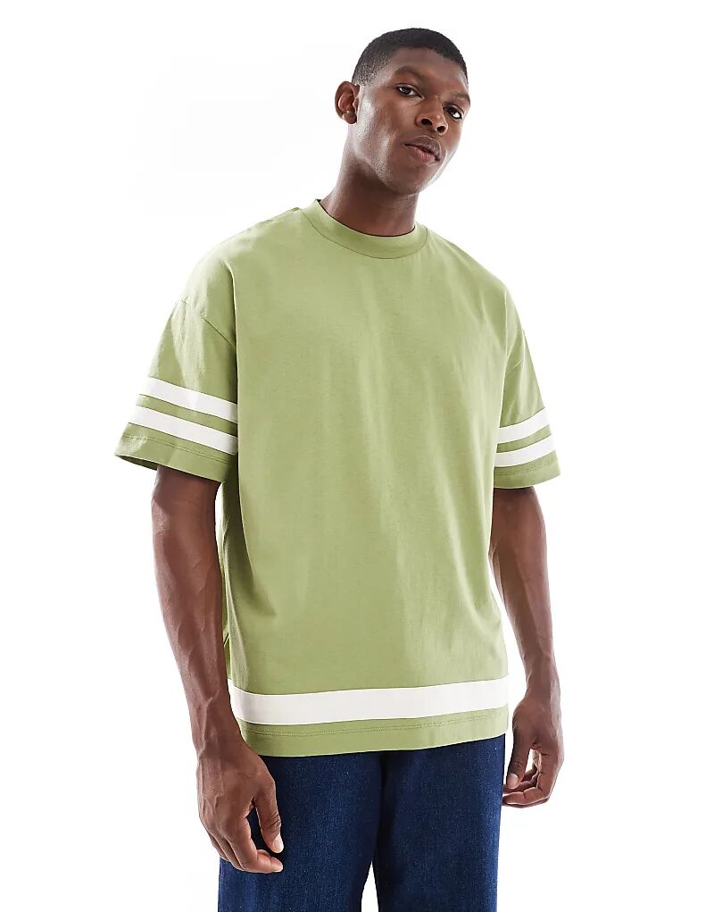 Футболка свободного кроя ASOS DESIGN с короткими рукавами цвета хаки
Футболка свободного кроя ASOS DESIGN с короткими рукавами цвета хаки