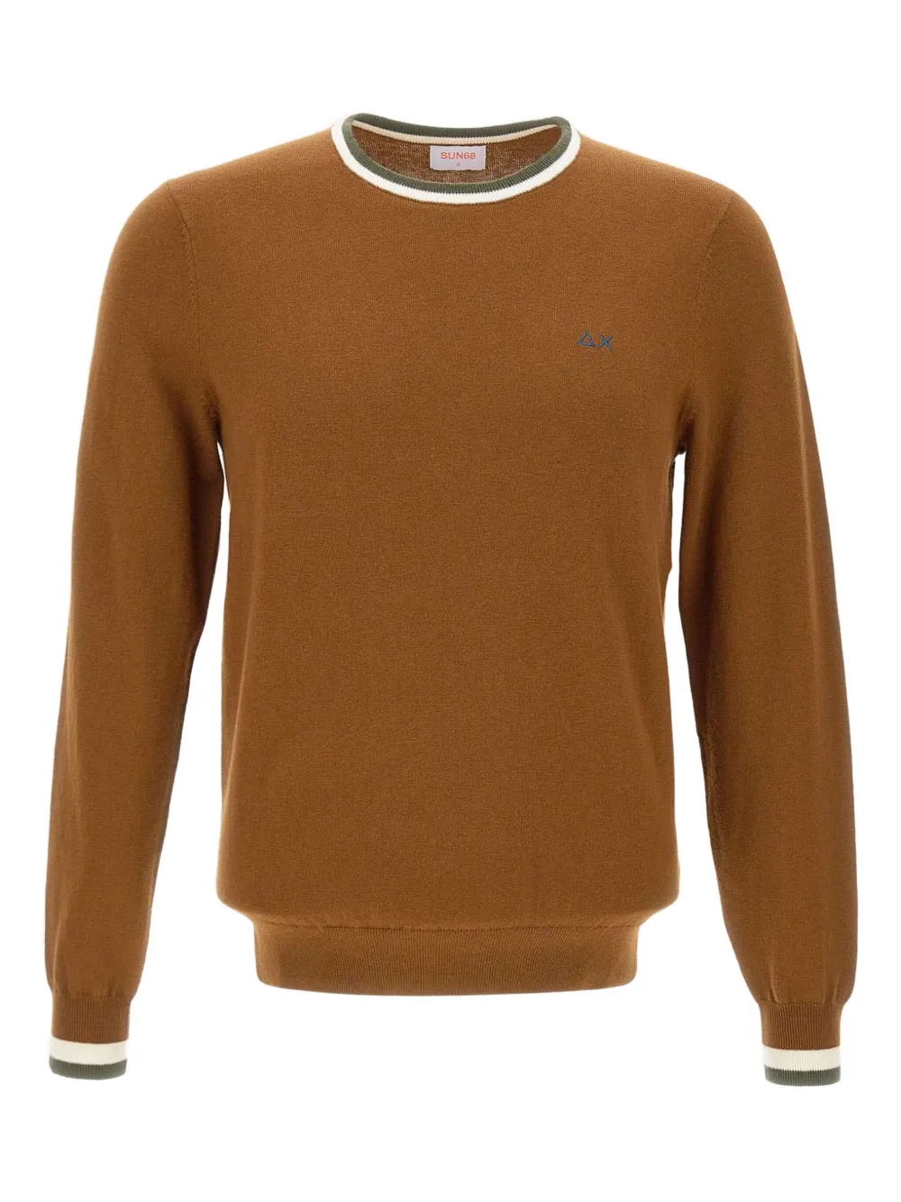 Свитер с круглым вырезом и отделкой Sun68, коричневый
Свитер с круглым вырезом и отделкой Sun68, коричневый