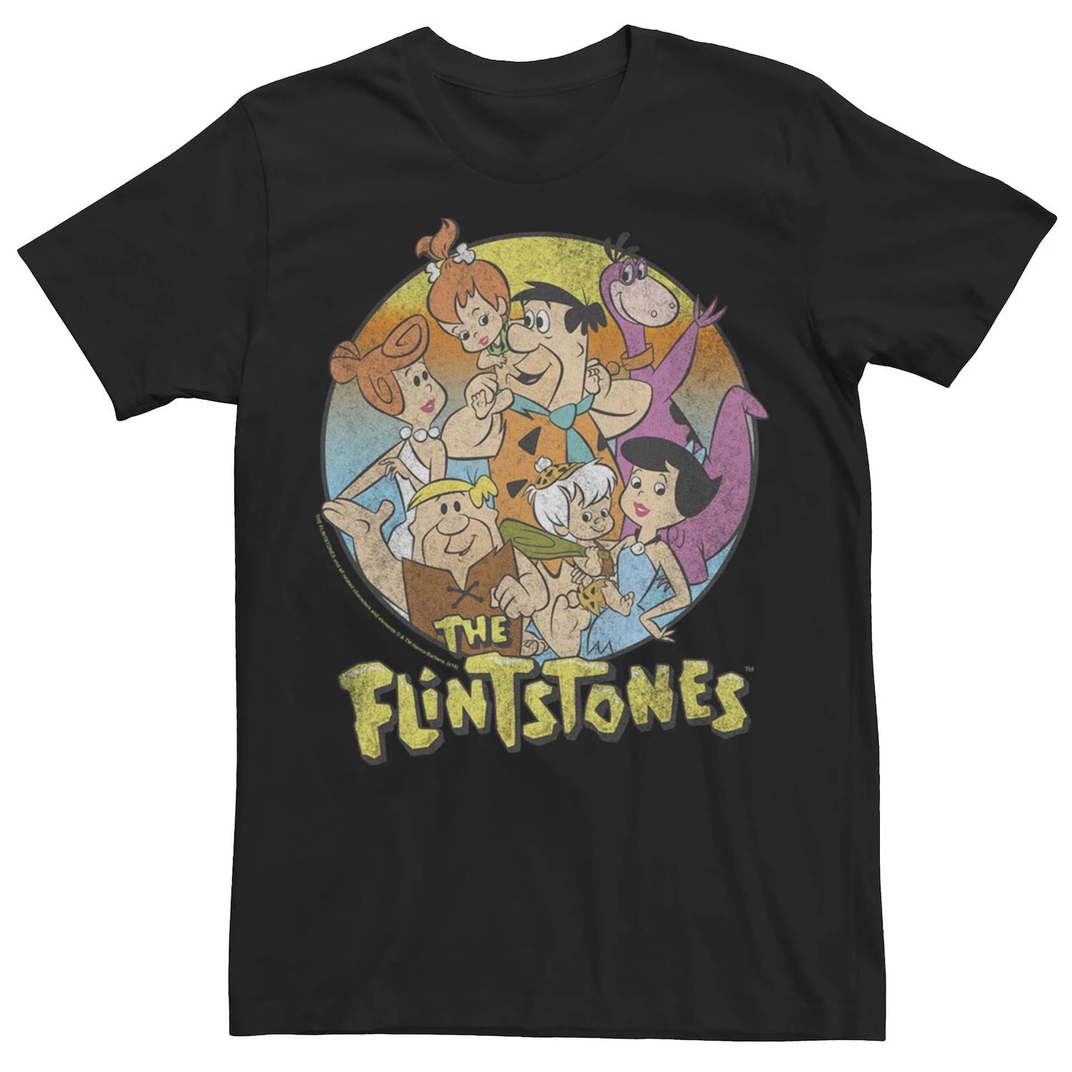 Мужская футболка с потертостями и групповым портретом The Flintstones Licensed Character
Мужская футболка с потертостями и групповым портретом The Flintstones Licensed Character