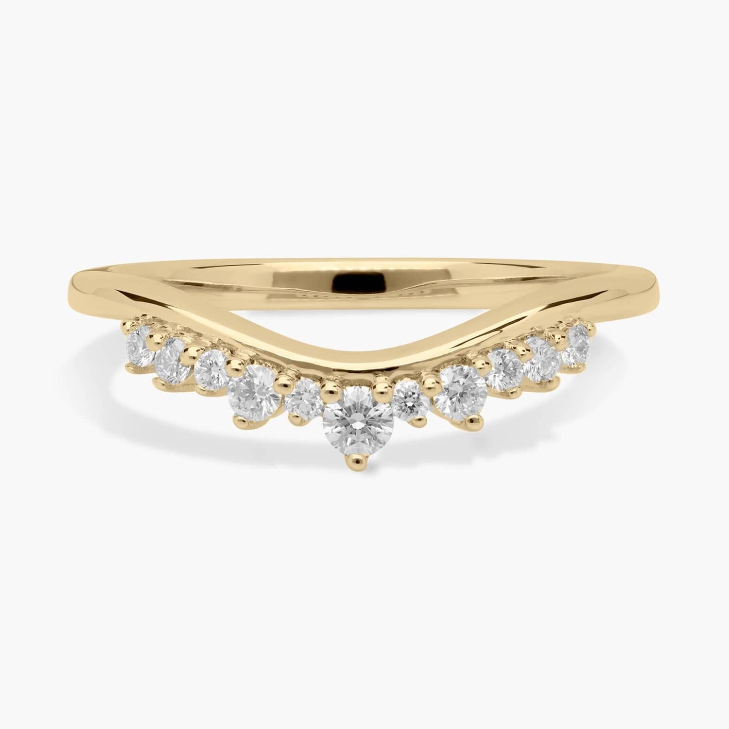 Кольцо с изогнутым краем в виде тиары, из желтого золота 14 карат Blue Nile
Кольцо с изогнутым краем в виде тиары, из желтого золота 14 карат Blue Nile