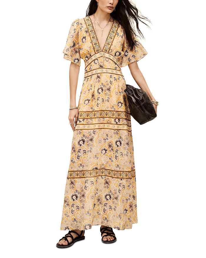 Алия: Макси-платье с принтом и открытой спиной ba&sh, желтый
Алия: Макси-платье с принтом и открытой спиной ba&sh, желтый