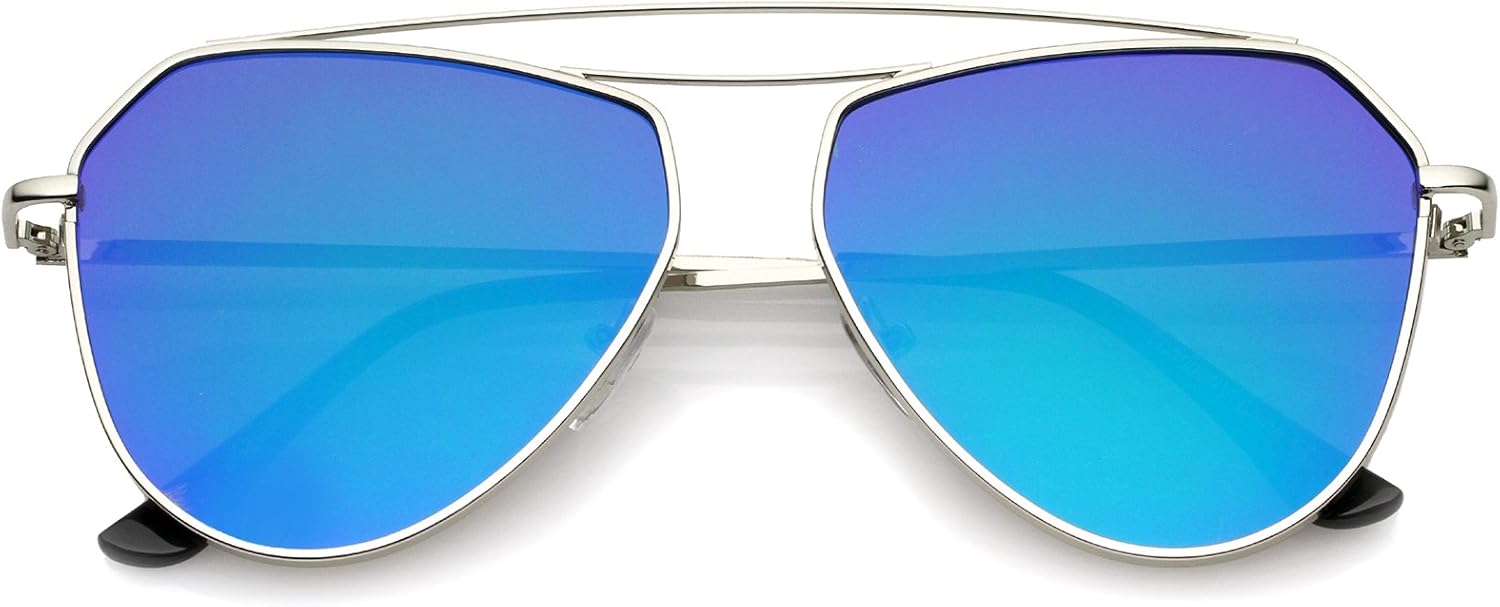 Солнцезащитные очки-авиаторы zeroUV в современной металлической оправе с двойной перемычкой, цветными зеркальными плоскими линзами, диаметр линз 52 мм, Silver / Green Mirror
Солнцезащитные очки-авиаторы zeroUV в современной металлической оправе с двойной перемычкой, цветными зеркальными плоскими линзами, диаметр линз 52 мм, Silver / Green Mirror