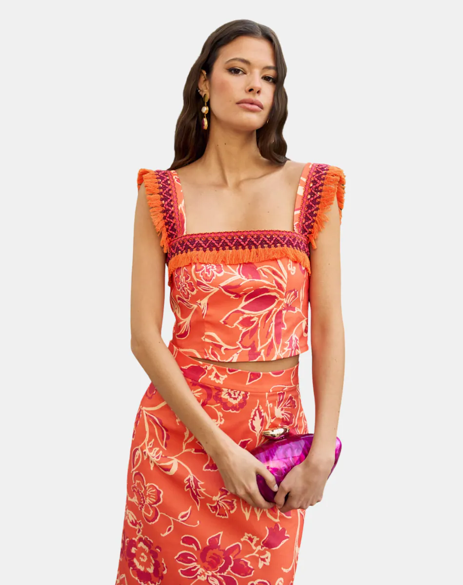 Юбка миди с принтом и высокой талией MIPHAI, оранжевый
Юбка миди с принтом и высокой талией MIPHAI, оранжевый