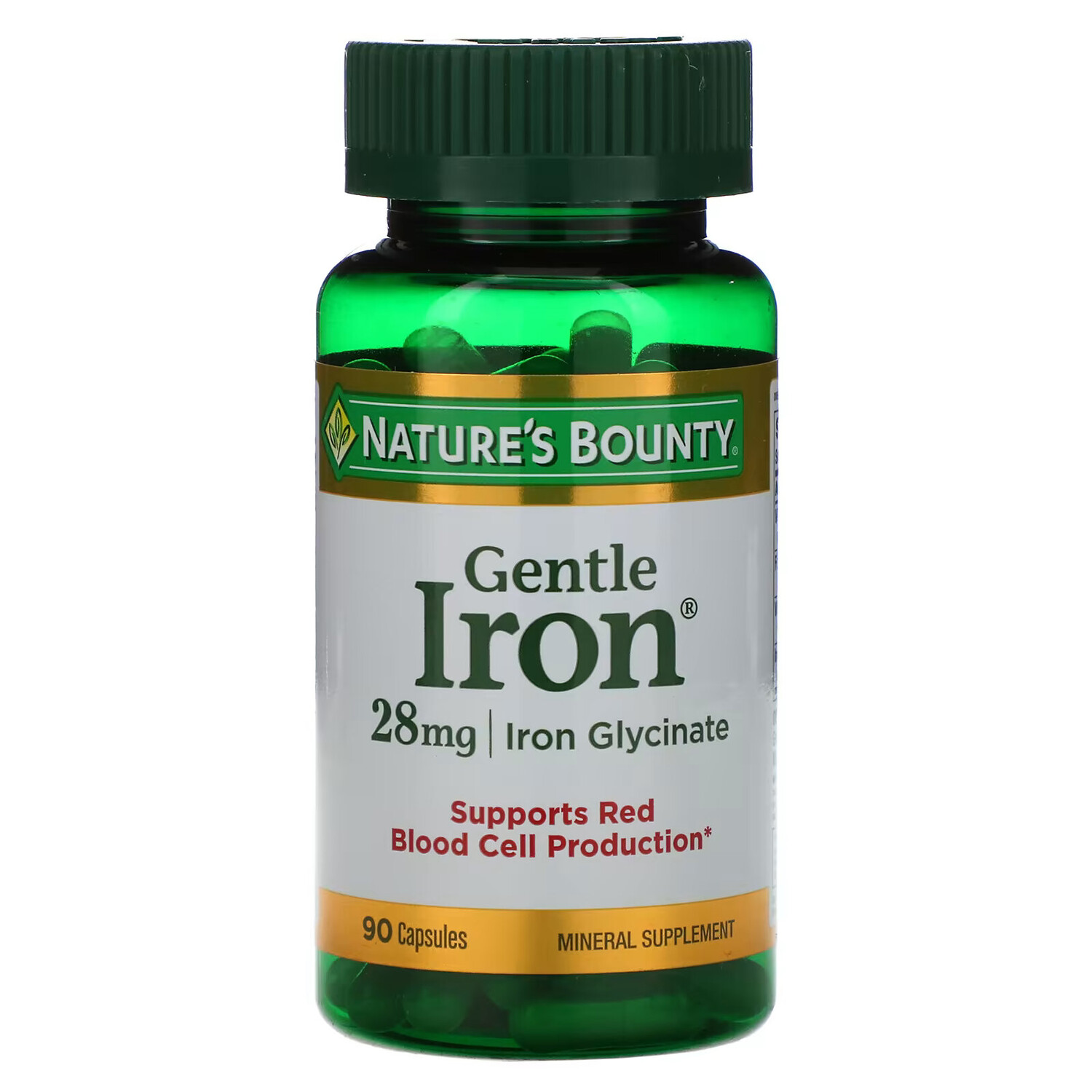 Nature's Bounty, Gentle Iron, железо, 28 мг, 90 капсул
Nature's Bounty, Gentle Iron, железо, 28 мг, 90 капсул
