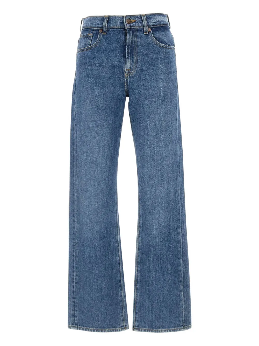 Джинсы с высокой талией и нашивкой-логотипом 7 For All Mankind, синий
Джинсы с высокой талией и нашивкой-логотипом 7 For All Mankind, синий