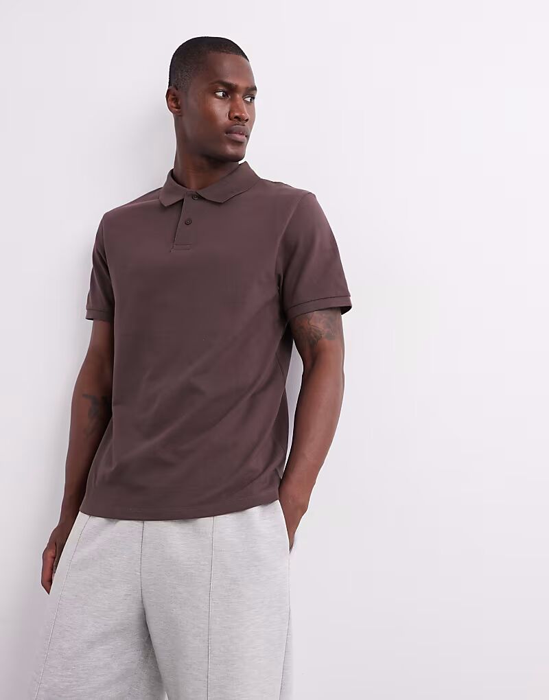 Поло Essentials с черной окантовкой из белого пике Asos Design
Поло Essentials с черной окантовкой из белого пике Asos Design