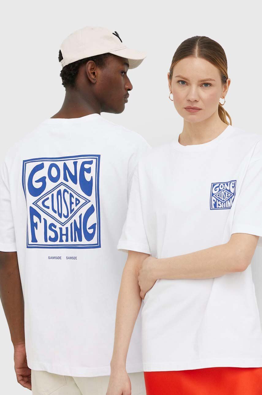 Хлопковая футболка Samsoe Samsoe, белый
Хлопковая футболка Samsoe Samsoe, белый