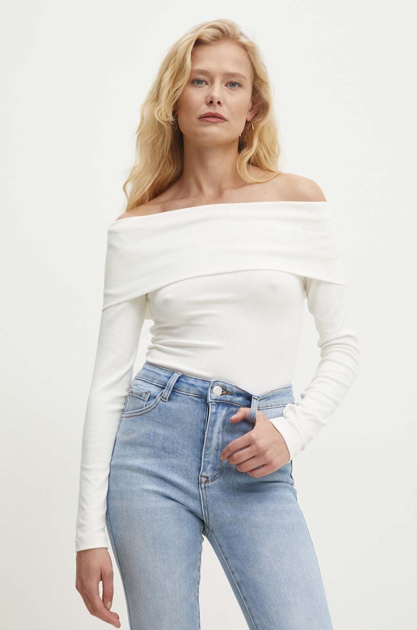 Футболка с длинным рукавом Answear Lab, белый 
Футболка с длинным рукавом Answear Lab, белый