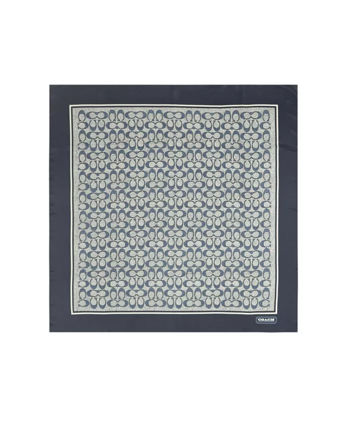 35-дюймовый текстурированный шелковый платок с принтом Signature C COACH, синий
35-дюймовый текстурированный шелковый платок с принтом Signature C COACH, синий