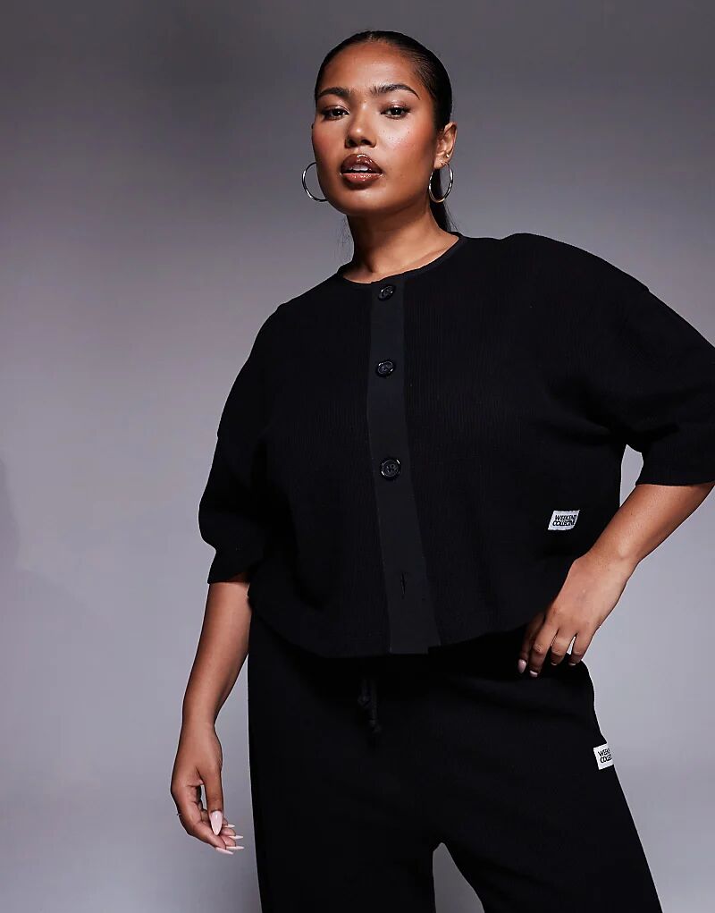 Вафельный кардиган Weekend Collective Curve с короткими рукавами и нейлоновой отделкой черного цвета Asos Weekend Collective
Вафельный кардиган Weekend Collective Curve с короткими рукавами и нейлоновой отделкой черного цвета Asos Weekend Collective