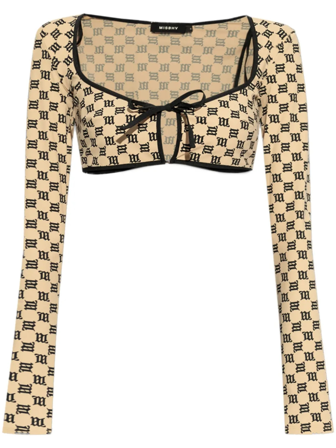 Укороченный топ с монограммой MISBHV, коричневый
Укороченный топ с монограммой MISBHV, коричневый