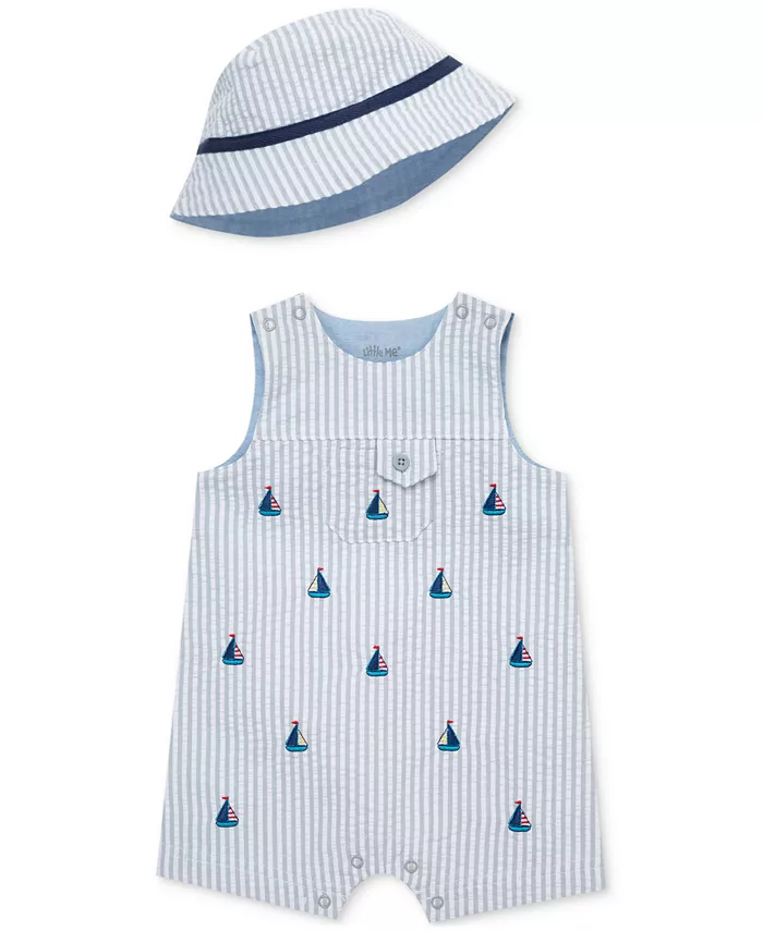 Комплект для мальчиков: 2 предмета (комбинезон из хлопка и шляпа-ведро) Little Me, серый
Комплект для мальчиков: 2 предмета (комбинезон из хлопка и шляпа-ведро) Little Me, серый