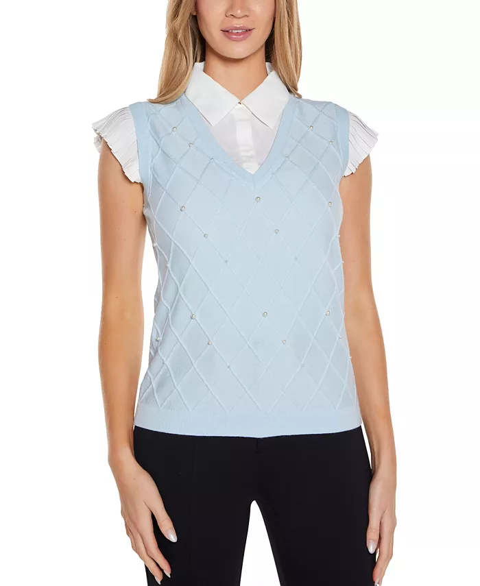 Женский свитер-пуловер Two-Fer Belldini, синий
Женский свитер-пуловер Two-Fer Belldini, синий