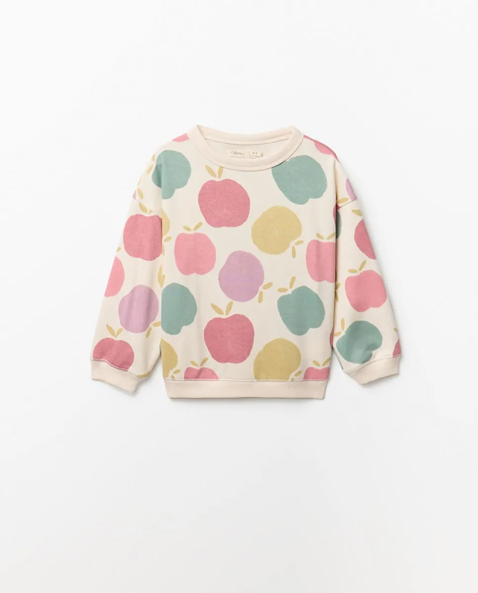 Свитшот с яблоками Sfera, пастельно-розовый 
Свитшот с яблоками Sfera, пастельно-розовый