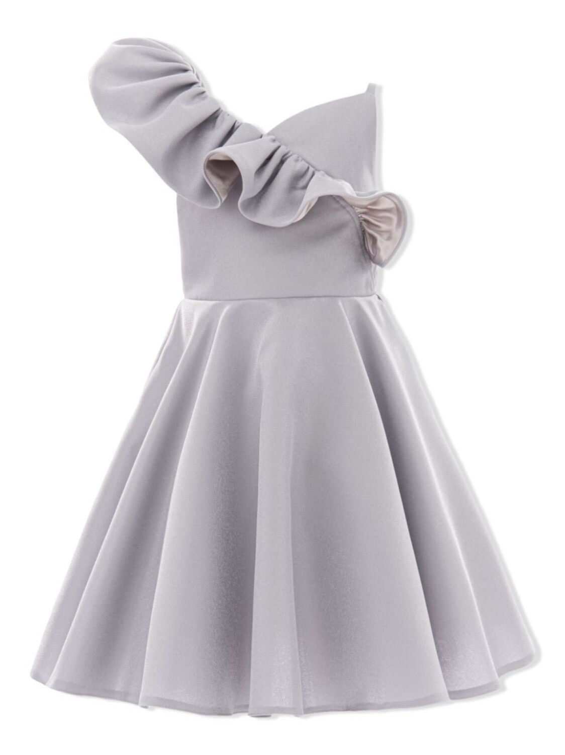 Платье на одно плечо с оборками Tulleen, серебристый
Платье на одно плечо с оборками Tulleen, серебристый