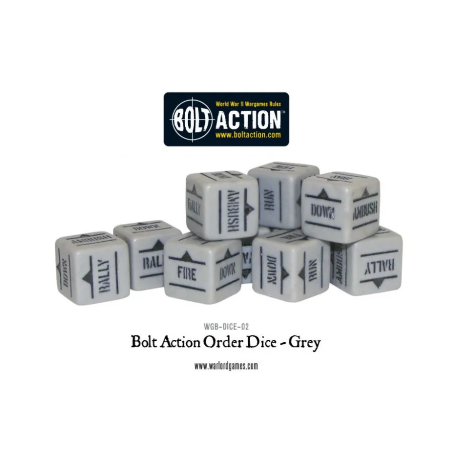 Кубики приказов для действий с болтом — серые (12), Bolt Action - Core & Assorted
Кубики приказов для действий с болтом — серые (12), Bolt Action - Core & Assorted