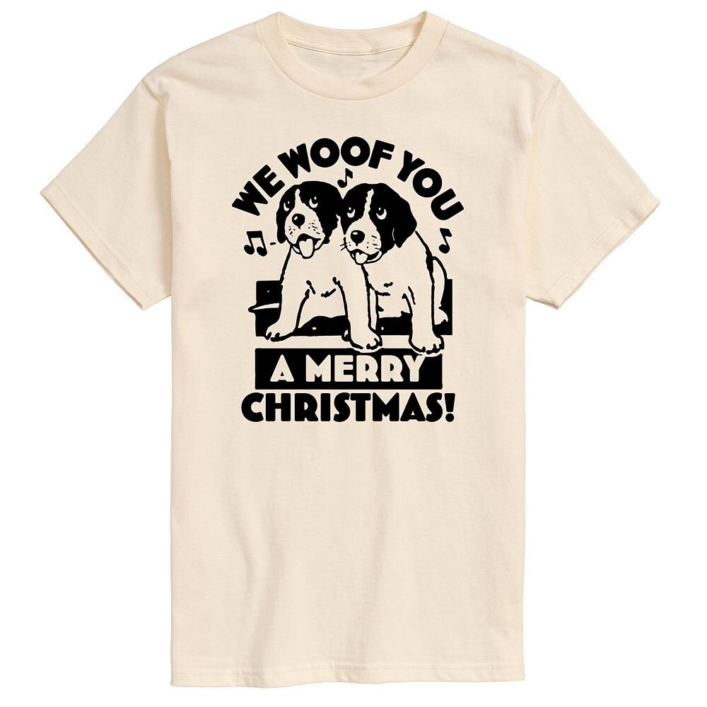 Мужская футболка с рисунком We Woof You Merry Christmas Licensed Character, бежевый
Мужская футболка с рисунком We Woof You Merry Christmas Licensed Character, бежевый