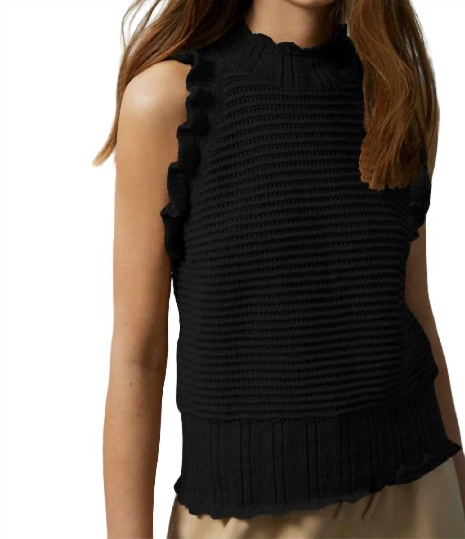 Топ крючком Rana черного цвета MELISSA NEPTON 
Топ крючком Rana черного цвета MELISSA NEPTON