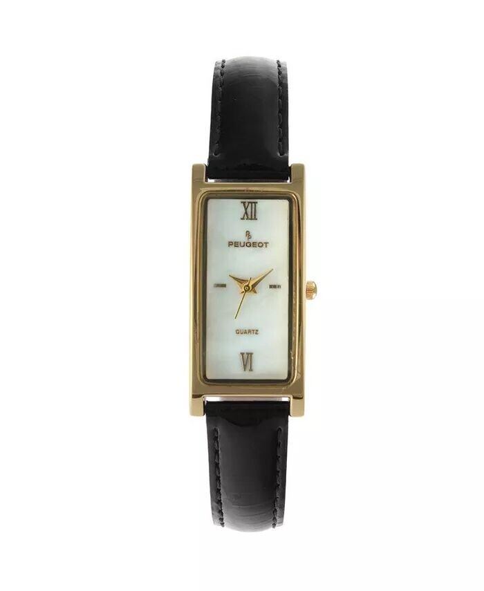 Женские часы 36x18 мм с глянцевым черным кожаным ремешком Peugeot, черный
Женские часы 36x18 мм с глянцевым черным кожаным ремешком Peugeot, черный