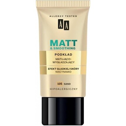 AA Makeup Matt 16H Матирующая и разглаживающая тональная основа 30 мл 105 Песок Oceanic
AA Makeup Matt 16H Матирующая и разглаживающая тональная основа 30 мл 105 Песок Oceanic