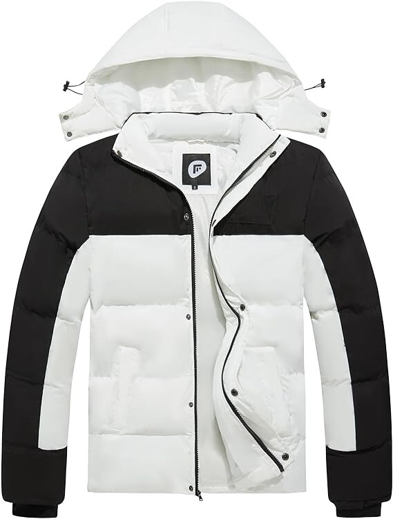 Утепленная куртка FARVALUE Mens Winter Padded Outwear with Hood, черный/белый 
Утепленная куртка FARVALUE Mens Winter Padded Outwear with Hood, черный/белый