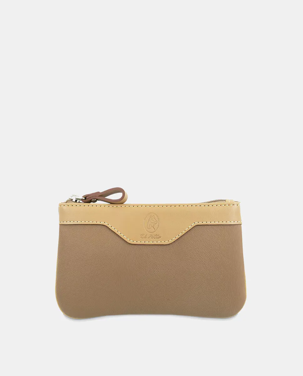 Двойной кошелек с внутренним брелоком из воловьей кожи и черного холста El Potro, коричневый
Двойной кошелек с внутренним брелоком из воловьей кожи и черного холста El Potro, коричневый