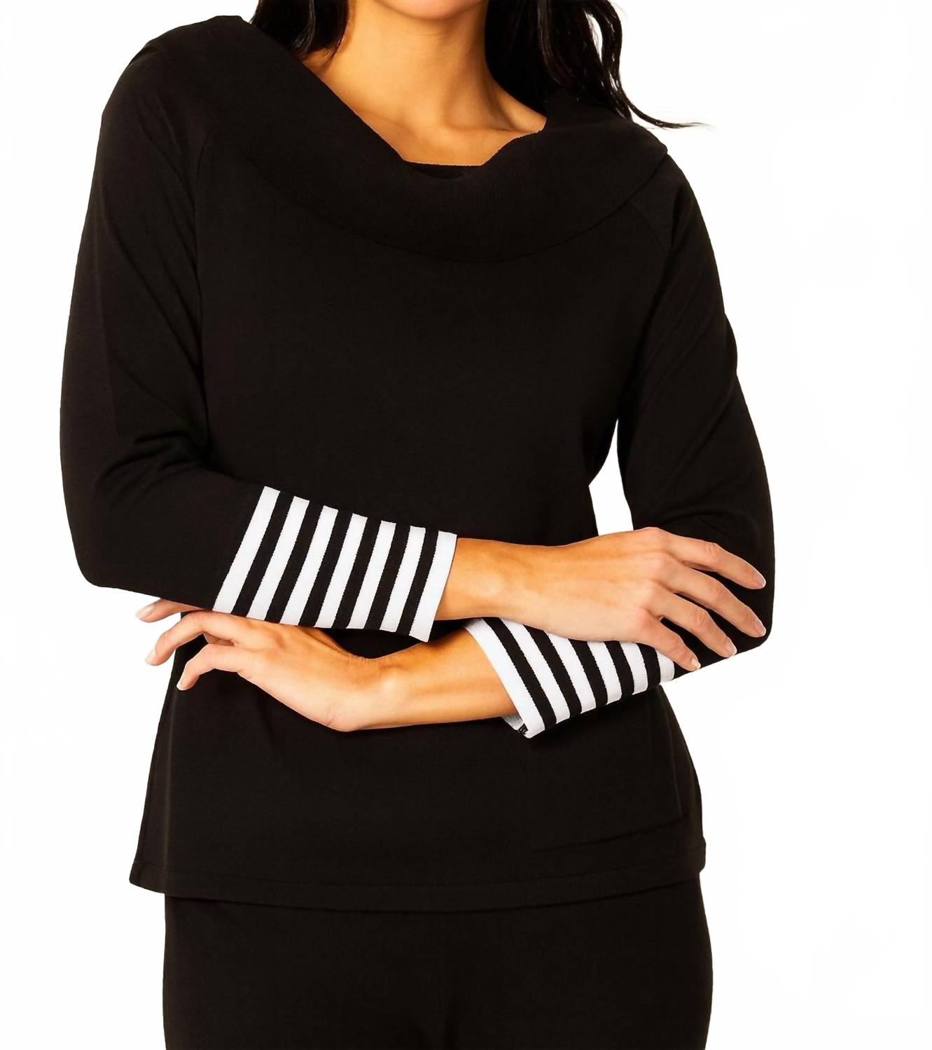 Angel Apparel Свитер с воротником-хомутом, черно-белый
Angel Apparel Свитер с воротником-хомутом, черно-белый