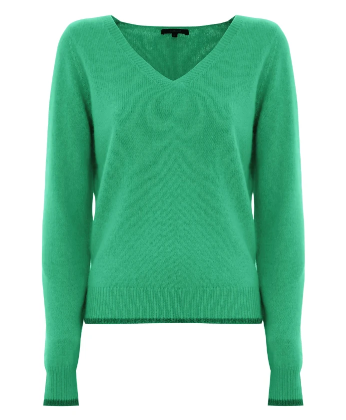 Свитер с V-образным вырезом из ангорской шерсти Kocca, зеленый
Свитер с V-образным вырезом из ангорской шерсти Kocca, зеленый