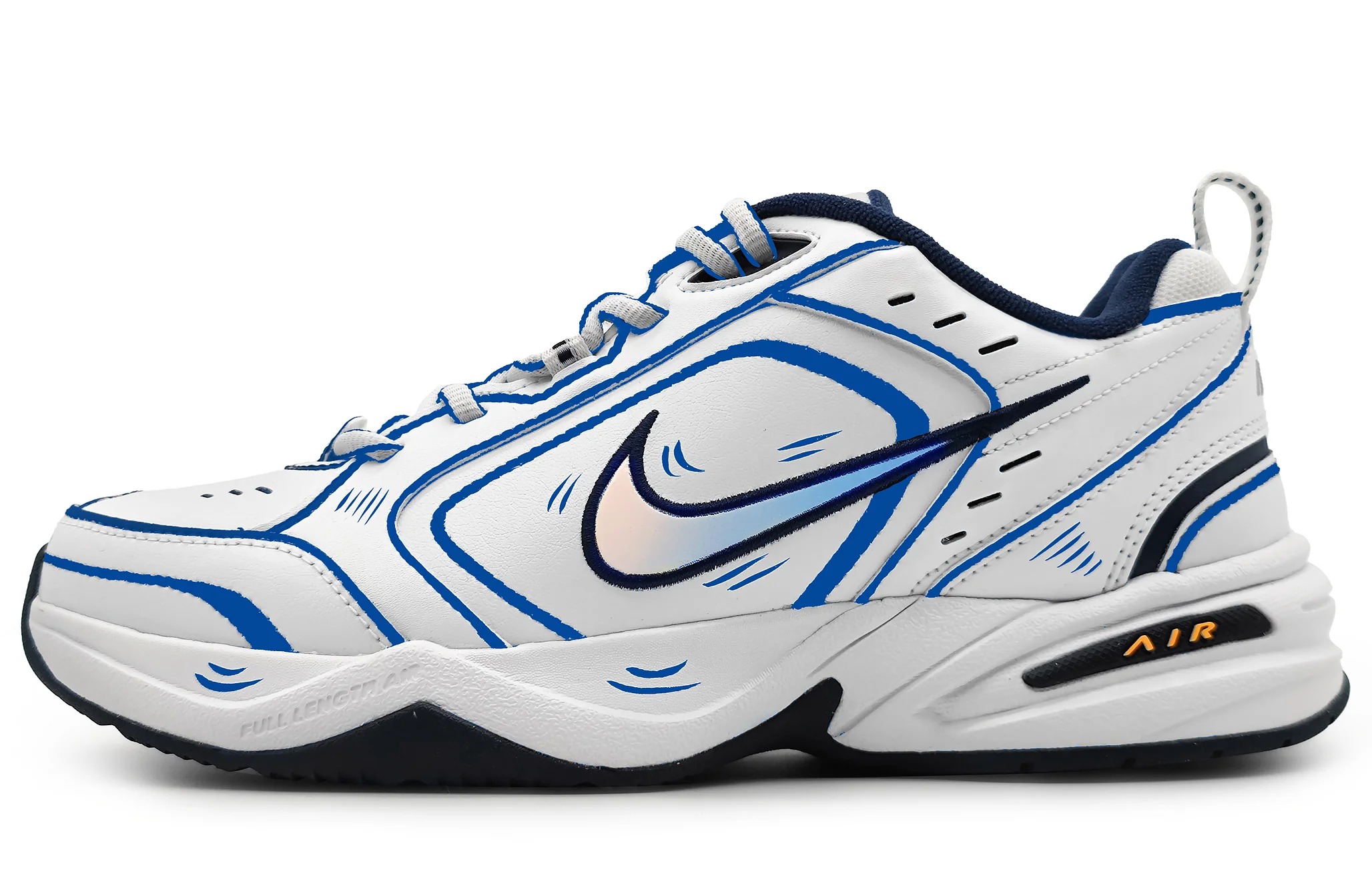 Кастомизированные кроссовки Nike Air Monarch 4 Chunky Sneakers Unisex Low-Top, синий/белый
Кастомизированные кроссовки Nike Air Monarch 4 Chunky Sneakers Unisex Low-Top, синий/белый