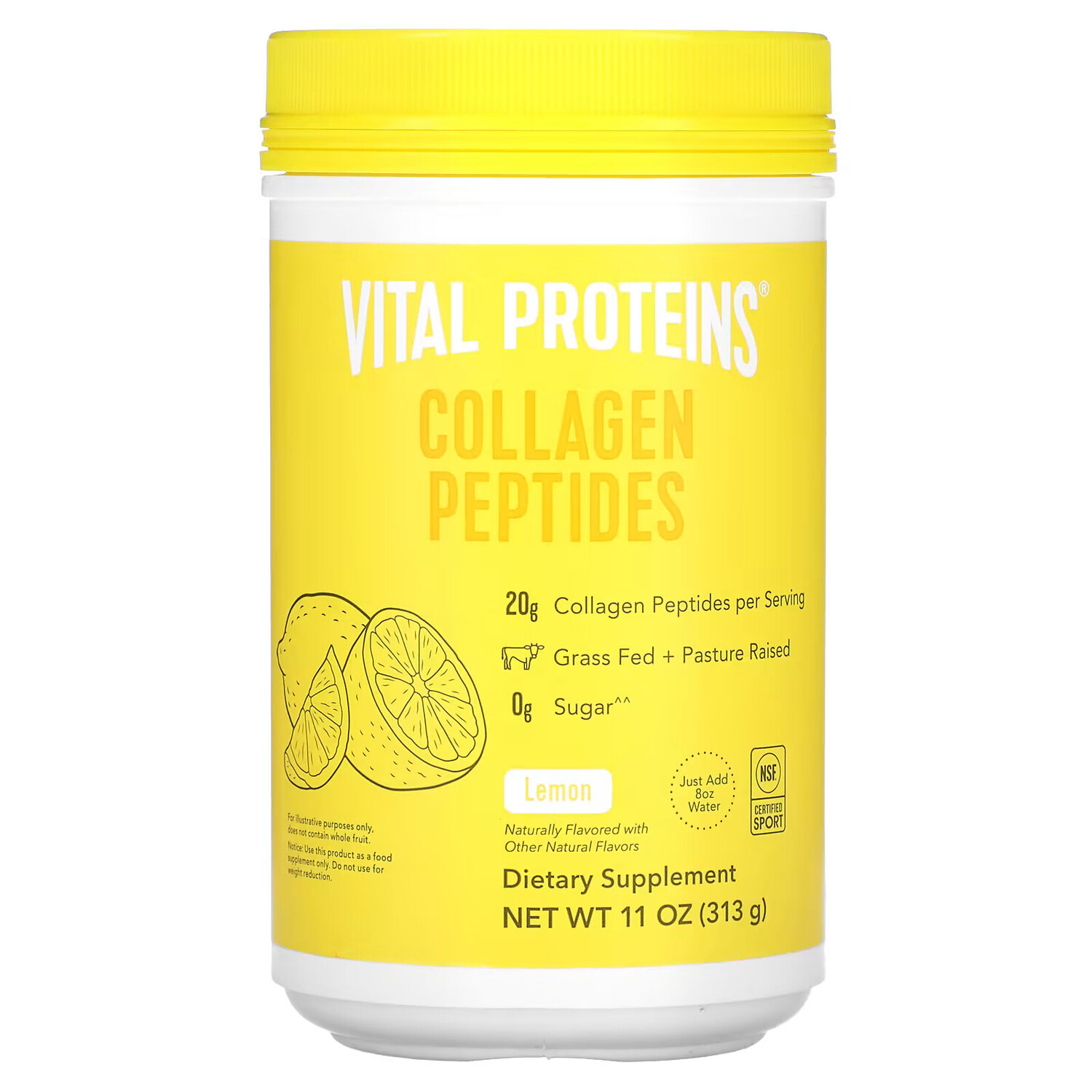 Vital Proteins, Коллагеновые пептиды, лимон, 313 г (11 унций)
Vital Proteins, Коллагеновые пептиды, лимон, 313 г (11 унций)