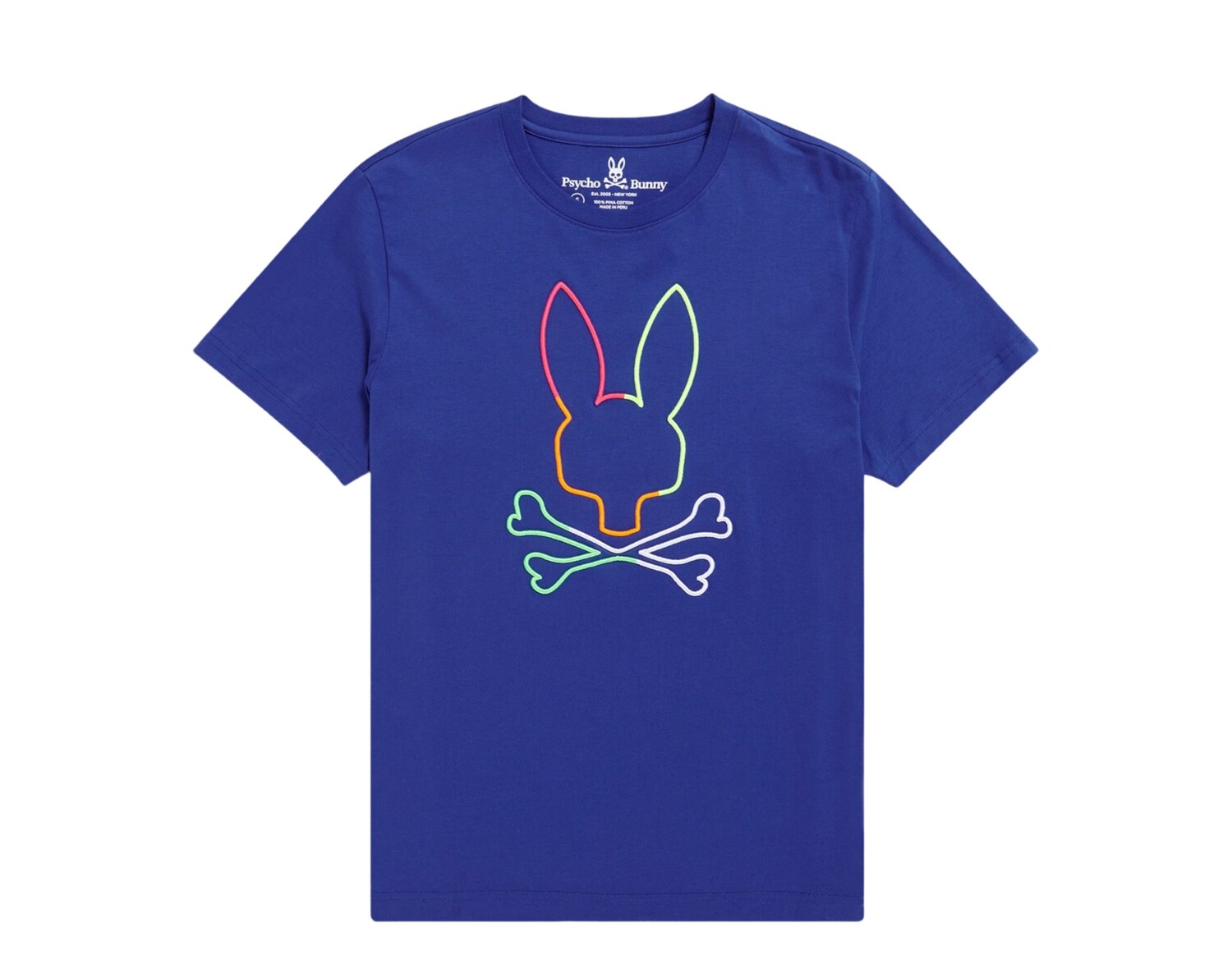 Мужская футболка Psycho Bunny Leo Bunny сапфирово-синяя/мульти B6U245S1PC-SPH, синий
Мужская футболка Psycho Bunny Leo Bunny сапфирово-синяя/мульти B6U245S1PC-SPH, синий