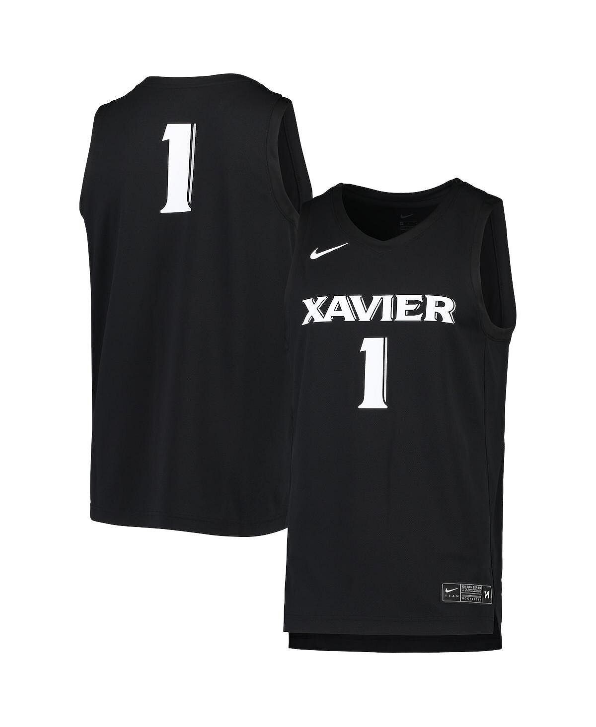 Мужское # 1 черное баскетбольное джерси xavier musketeers team replica Nike, черный
Мужское # 1 черное баскетбольное джерси xavier musketeers team replica Nike, черный