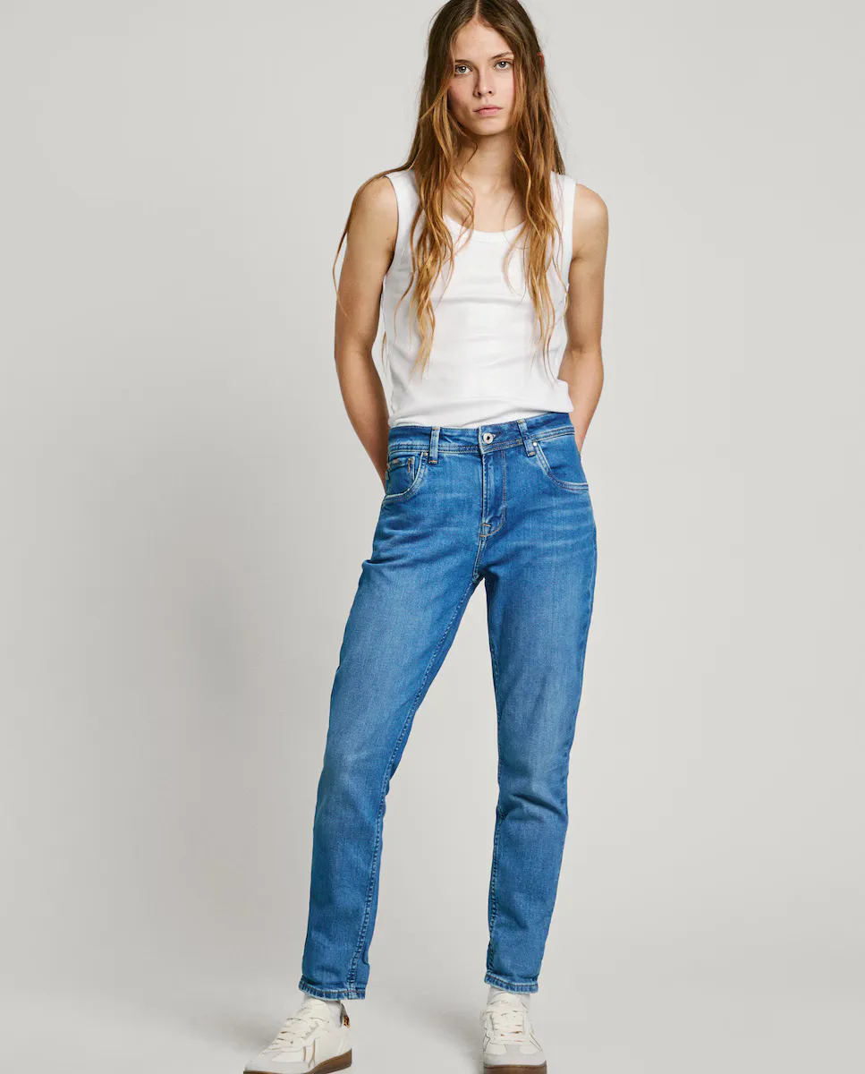 Женские прямые джинсы Violet с завышенной талией с эффектом потертости Pepe Jeans, синий
Женские прямые джинсы Violet с завышенной талией с эффектом потертости Pepe Jeans, синий