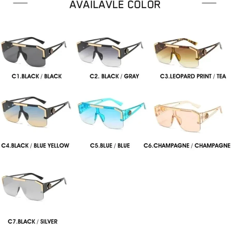 Большие квадратные солнцезащитные очки для женщин в стиле ретро, голубые солнцезащитные очки большого размера, черные, защита от ультрафиолета UV400 UJNHGQ, Blue
Большие квадратные солнцезащитные очки для женщин в стиле ретро, голубые солнцезащитные очки большого размера, черные, защита от ультрафиолета UV400 UJNHGQ, Blue