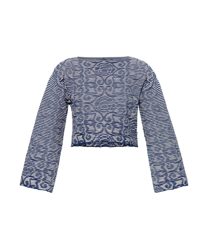 Укороченный топ в рубчик Emporio Armani, синий
Укороченный топ в рубчик Emporio Armani, синий