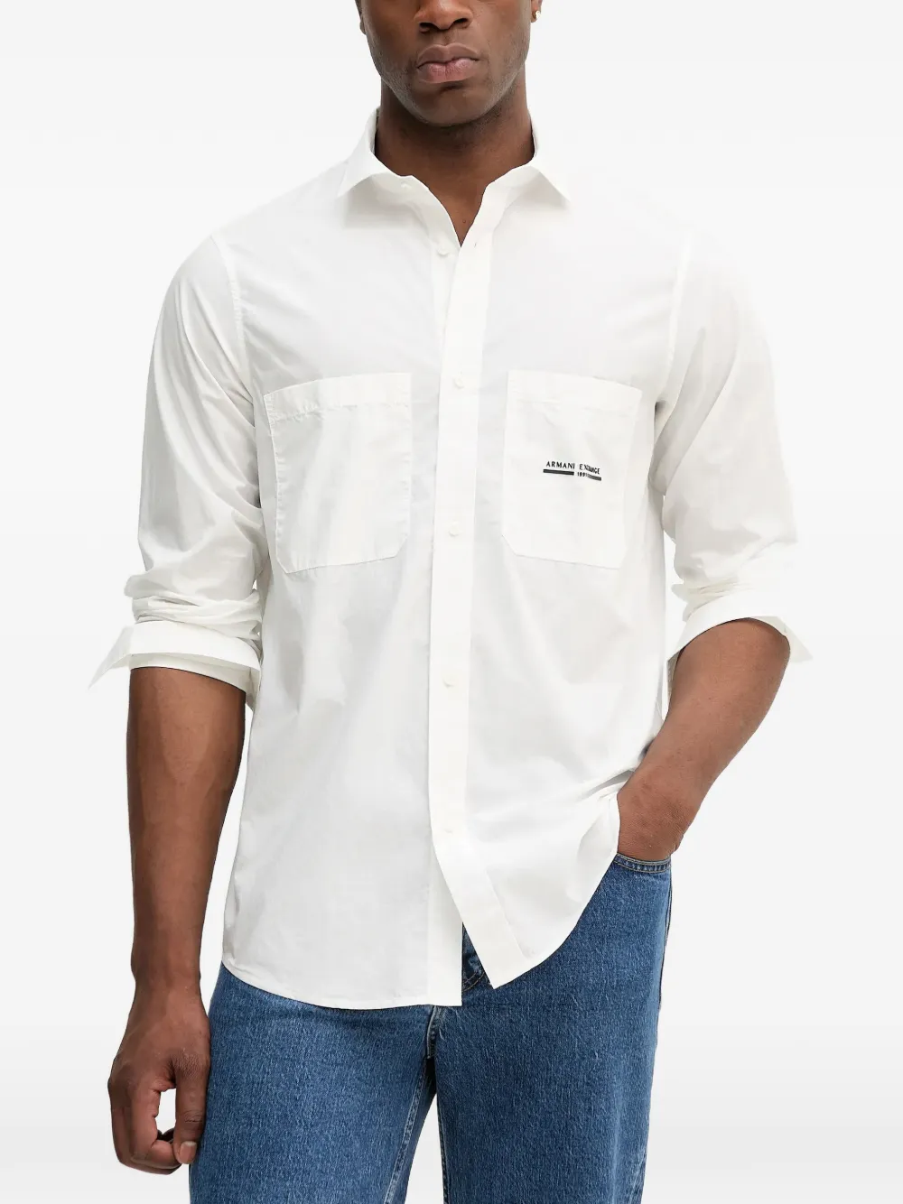 Рубашка с карманом Armani Exchange, белый
Рубашка с карманом Armani Exchange, белый