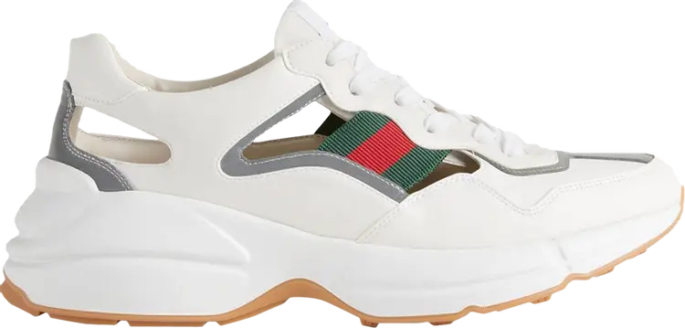 Кроссовки Gucci Rhyton Cut Out White, белый 
Кроссовки Gucci Rhyton Cut Out White, белый