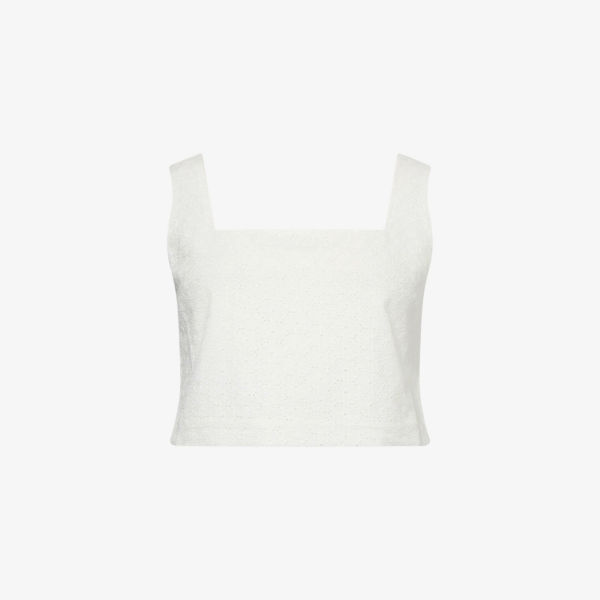 Топ Paige Aelita с квадратным вырезом, белый 
Топ Paige Aelita с квадратным вырезом, белый